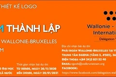  Conception du logo des 25 ans de présence de la délégation Wallonie-Bruxelles au Vietnam
