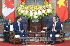 Le président Tran Dai Quang reçoit le Premier ministre canadien