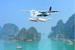 Contempler les baies de Ha Long et de Bai Tu Long depuis un hydravion