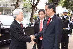 Cérémonie d’accueil officielle en l’honneur du secrétaire général Nguyen Phu Trong