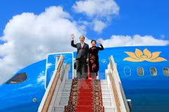 Le président Tran Dai Quang entame sa visite officielle en Russie
