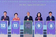 Cérémonie d'inauguration des travaux du premier projet de ville intelligente à Hanoi