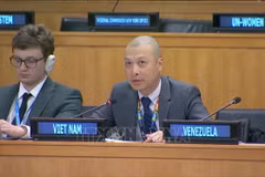 Le ministre conseiller Nguyên Hoang Nguyên, chef adjoint de la Mission permanente du Vietnam auprès de l'ONU. Photo: VNA