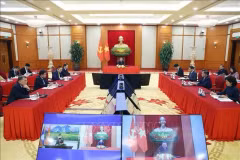 Entretien virtuel entre le secrétaire général du PCV et le dirigeant lao Thongloun Sisoulith