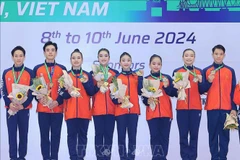 Le Vietnam en tête du classement à la 9e édition des Championnats d’Asie de gymnastique aérobic. Photo: VNA