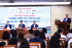 Selon le ministère de la Culture, des Sports et du Tourisme, c'est la première fois que le Vietnam organise un programme de promotion du tourisme vietnamien et du cinéma aux États-Unis. Photo: Comité organisateur
