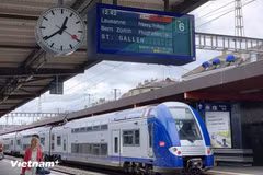 Un train à grande vitesse en Europe. Photo : VietnamPlus