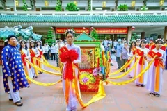 La fête Bà Chua Xu (Sainte Mère du Royaume) de la montagne Sam dans la province d’An Giang, dans le delta du Mékong. Photo : VNA
