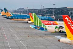Avions à l’aéroport international de Nôi Bai, à Hanoi. Photo : VietnamPlus