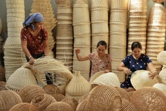 Ces derniers temps, les produits de vannerie ont été exportés vers 59 marchés étrangers. Photo: vungdecor