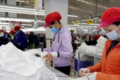 Les ouvriers au travail chez la compagnie de vêtements Tinh Loi, dans la province de Hai Duong. Photo : VNA