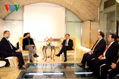 Le président Tran Dai Quang rencontre les dirigeants des Partis de gauche en Italie