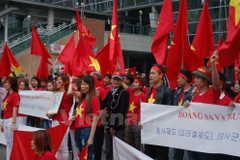 Manifestation à Busan contre les actes chinois illégaux en Mer Orientale