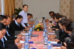 Echange professionnel entre journalistes vietnamiens et laotiens