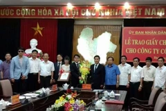 Thai Nguyen remet la licence d'investissement à un projet sud-coréen