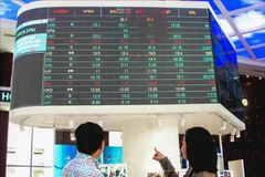 Des investisseurs surveillent l'évolution du marché boursier à la Bourse de Ho Chi Minh-Ville (HOSE). Photo: VNA