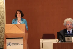 La vice-ministre de la Santé Nguyen Thi Lien Huong à la 77e Assemblée mondiale de la Santé (AMS77). Photo: VNA