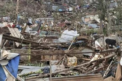 Le cyclone Chido sur le territoire français de Mayotte, dans l'océan Indien, a fait des lourds pertes humaines et matérielles. Photo: AP/VNA