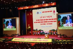 Le président de l'Assemblée nationale Tran Thanh Man à la célébration des 30 ans de naissance et de développement de l'Audit d'État. Photo : VNA