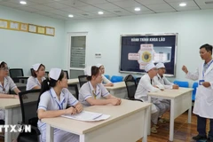 Des échanges d'expérience entre médecins et infirmiers. Photo : VNA