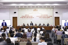 La conférence de presse sur le plan proposé pour la 8e session de la 15e Assemblée nationale. Photo : VNA