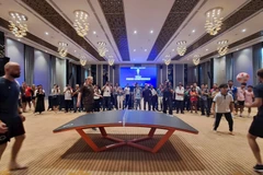 Teqball World Series 2024 à Quy Nhon attirera 115 athlètes de 52 pays. Photo : congly.vn