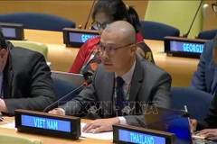 Le chef adjoint de la Mission permanente du Vietnam auprès de l'ONU, le ministre conseilleir Nguyen Hoang Nguyen. Photo : VNA