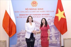 La vice-ministre des Affaires étrangères Le Thi Thu Hang (droite) et de la sous-secrétaire d'État au ministère polonais des Affaires étrangères Anna Krystyna Radwan-Röhrenschef. Photo: VNA