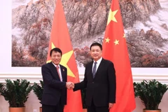 Le général de corps d'armée Luong Tam Quang, membre du Comité central du Parti et ministre vietnamien de la Sécurité publique, (gauche) et le conseiller d'État et ministre de la Sécurité publique de Chine Wang Xiaohong. Photo : VNA