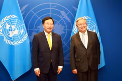 Le secrétaire général de l'ONU soutient les priorités de développement du Vietnam