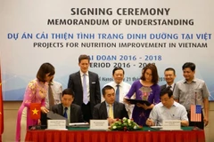 Signature des projets d'amélioration de la nutrition au Vietnam pour la période 2016-2018