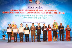 Célébration du 20e anniversaire des relations Dong Nai – Gyeongnam (R. de Corée)