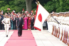 La cérémonie d’accueil du président Tran Dai Quang vue par les médias japonais 
