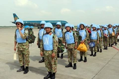 Départ du 2e groupe des forces de maintien de la paix du Vietnam pour le Soudan du Sud