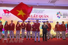 Cérémonie de départ de la délégation vietnamienne aux ASIAD 2018 en Indonésie