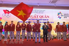 Cérémonie de départ de la délégation vietnamienne aux ASIAD 2018 en Indonésie