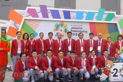 Cérémonie de lever du drapeau du Vietnam aux ASIAD 18