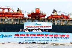 Le port international de Vinh Tan accueille le premier navire étranger 