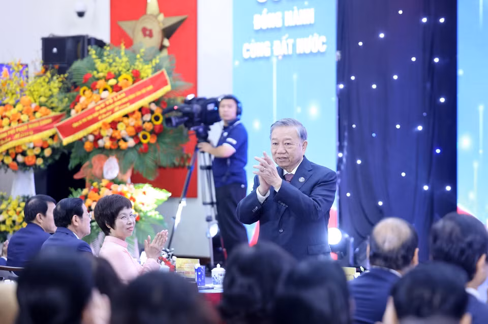 Le secrétaire général To Lam assiste aux célébrations du 80ᵉ anniversaire de la fondation de la VNA. Photo : VNA