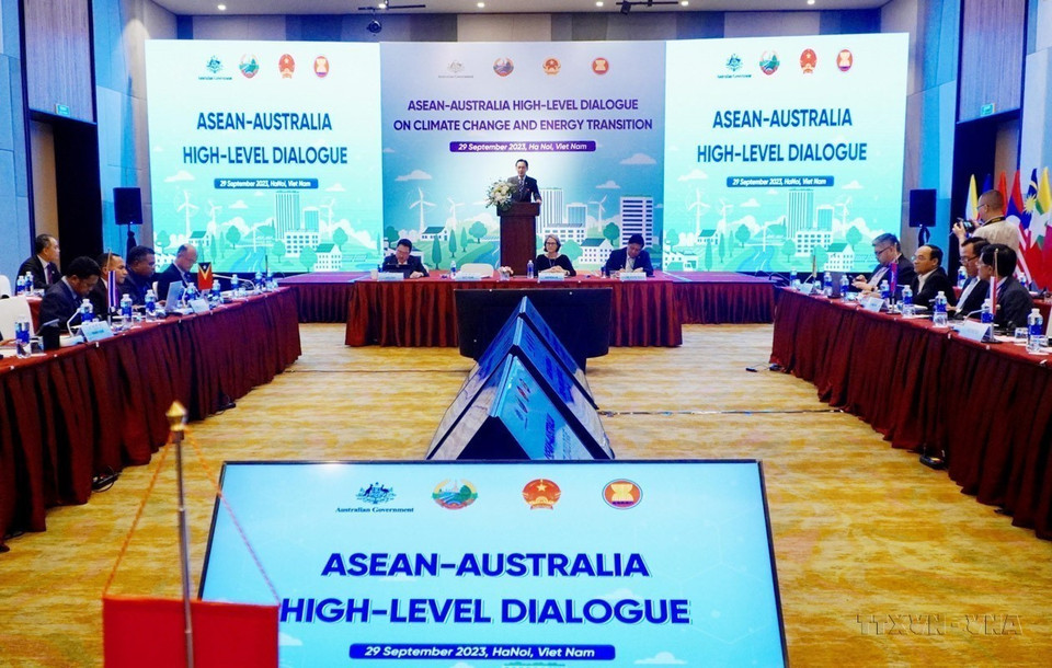 Dialogue de haut niveau ASEAN-Australie sur le changement climatique et la transition énergétique, le 29 septembre 2023 à Hanoï. Photo: VNA