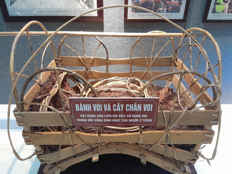 Objets liés à l’utilisation des éléphants par les S’tiêng. Photo : VNA