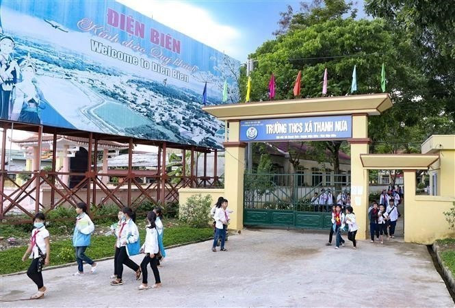 Le collège de la commune de Thanh Nua, un site historique de la campagne de Diên Biên Phu. Photo: VNA