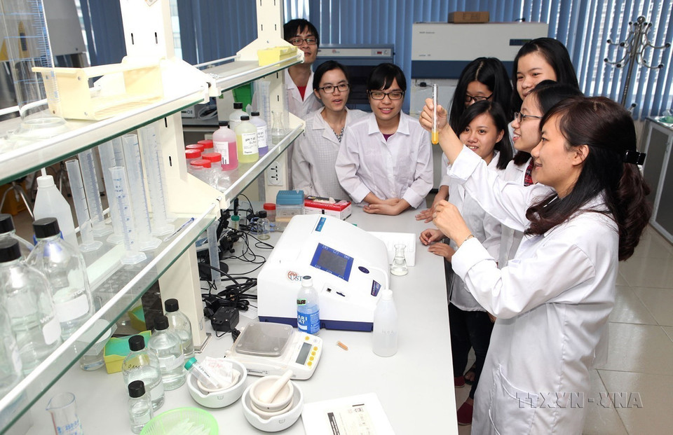 En octobre 2010, l'Université des Sciences et Technologies de Hanoï (également connue sous le nom d'Université Vietnam-France), financée par la France, a inauguré sa première promotion. C'est l'une des quatre universités du Vietnam répondant aux normes internationales. Photo : VNA
