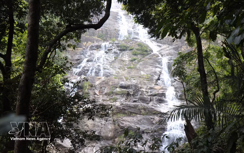 Selon les données géologiques, la formation rocheuse de la cascade remonte à plus de 200 millions d’années, témoignant d’une diversité géologique remarquable. Photo: VNA