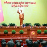 Lors du 14e Congrès national du Parti communiste du Vietnam. Photo : VNA