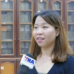 Nguyen Thi Thu Huyen, cheffe du bureau de l’Association des Vietnamiens de Vientiane. Photo : VNA