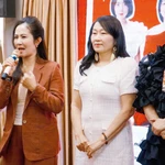 Des actrices du court-métrage « Petite allée des droits des femmes : Indépendance – Liberté – Bonheur ». Photo : équipe du film