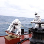 La 39e patrouille conjointe entre les marines vietnamienne et chinoise dans le golfe du Tonkin. Photo : VNA