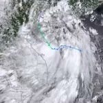 Trajectoire et position du centre du typhon Maysak à 13 h 00 le 3 juillet 2026. Photo : VNA