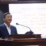 L'ambassadeur du Vietnam au Laos, Nguyen Minh Tam s'exprime à l'événement. Photo : VNA